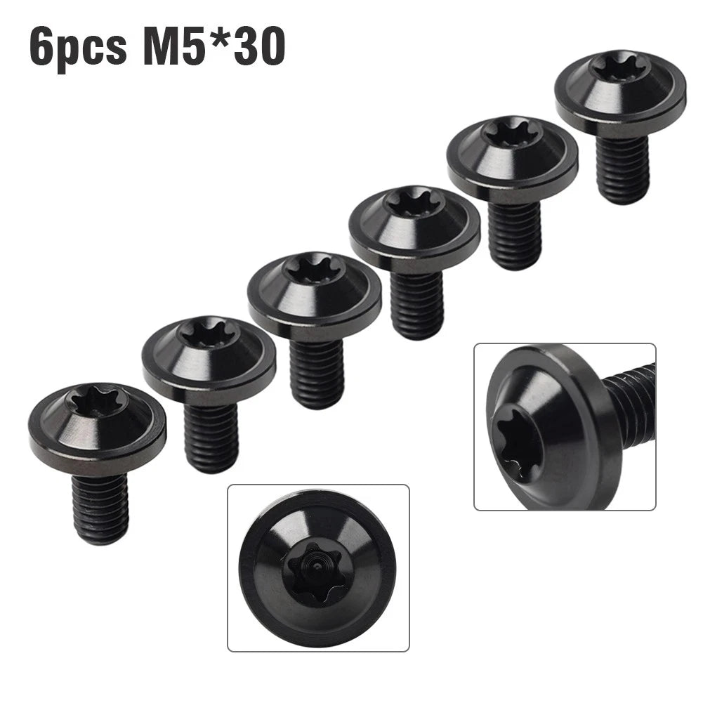 6 x Titanium Alloy M5x30mm Torx Head Bolts for Bike Motorcycle