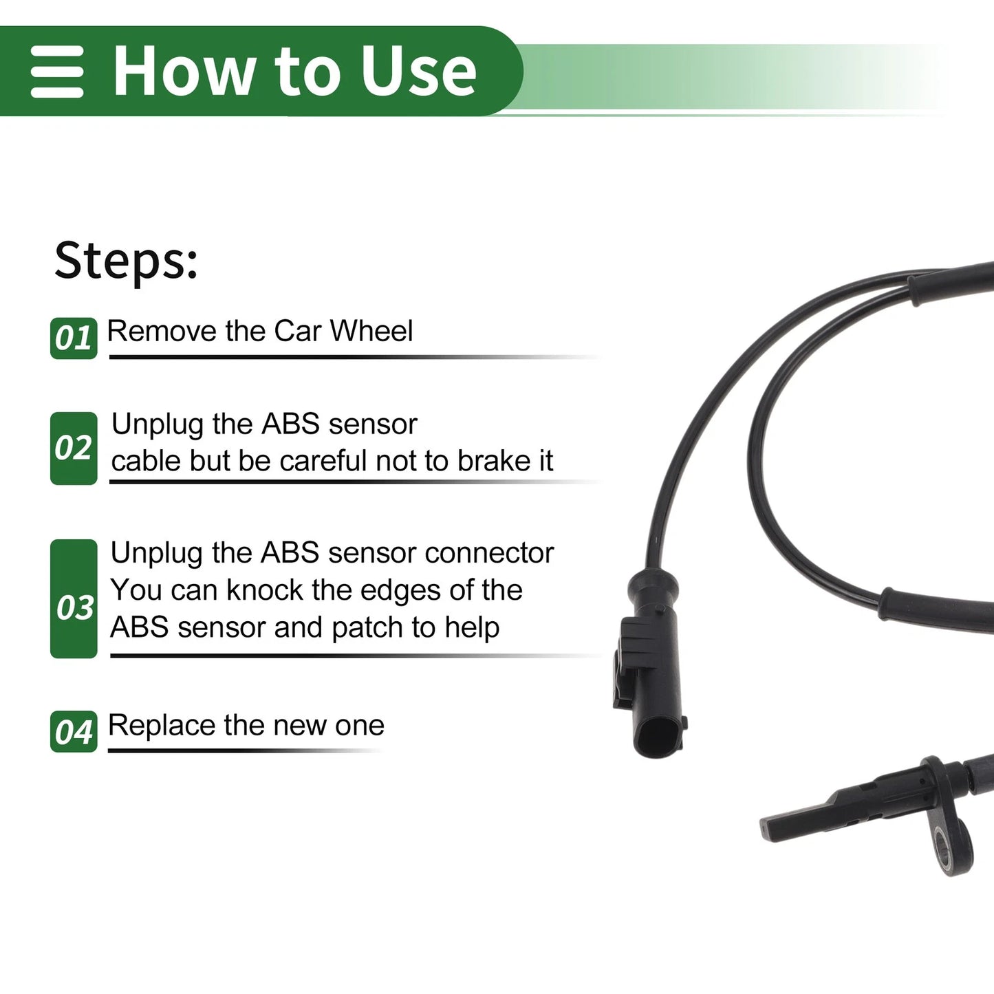 ABS Wheel Speed Sensor for Jeep Compass (2017-2019) Front Right