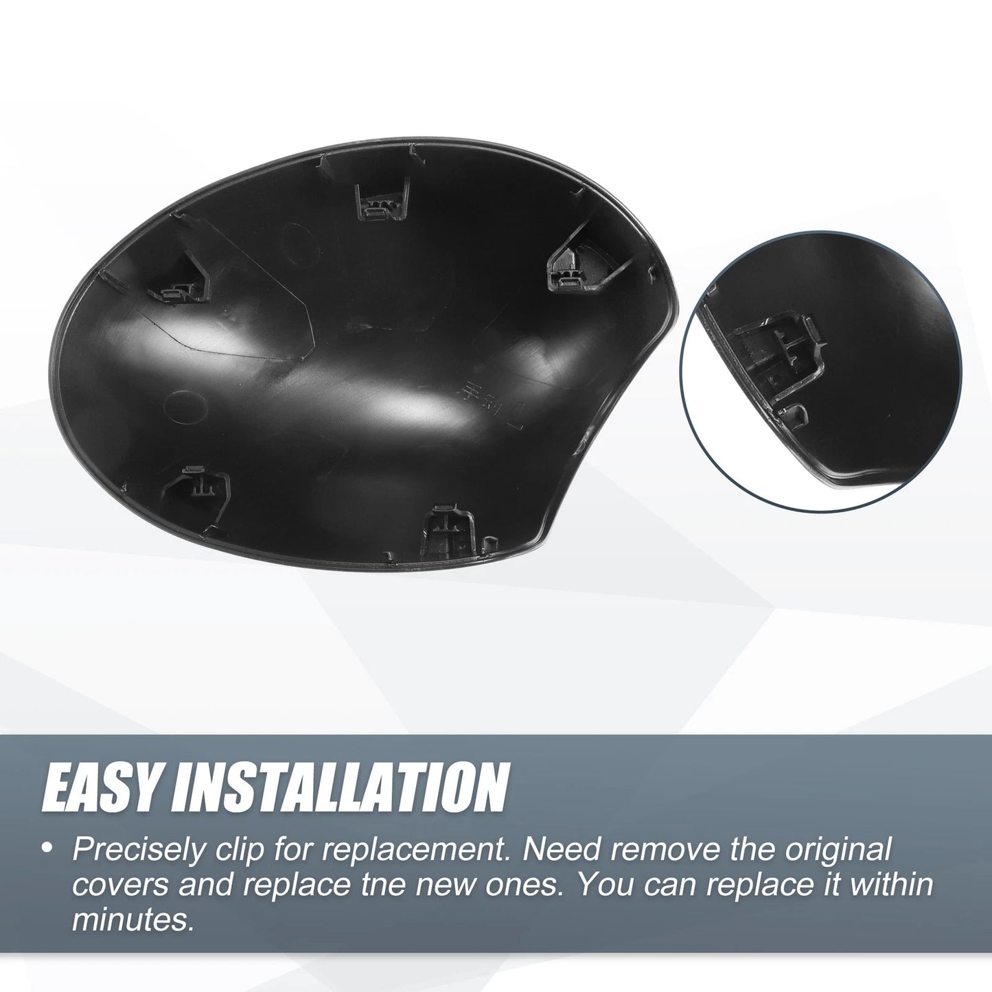 Rearview Mirror Cover Cap Gray for BMW Mini Clubman R55 R56 R57 (2007-2015)