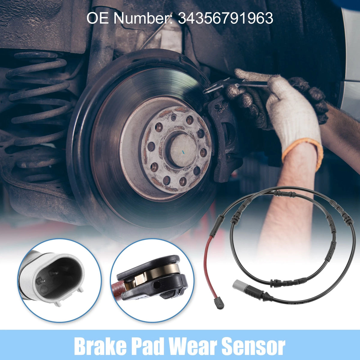 Rear Brake Pad Sensor for BMW - Disc Brake Pad Wear Indicator (2012-2019)