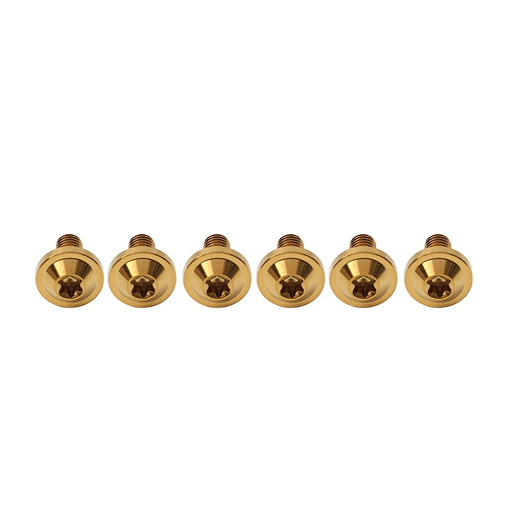 6 x Gold Titanium M6x15mm Torx Head Bolts for Bike Motorcycle
