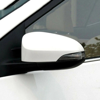 White Side Mirror Covers Caps Pair for Toyota Corolla (2014-2018)
