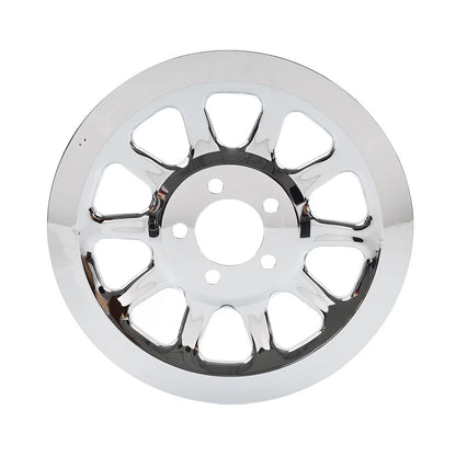 Chrome Outer Rear Pulley Cover Insert for Harley Softail Fat Boy (07-17)
