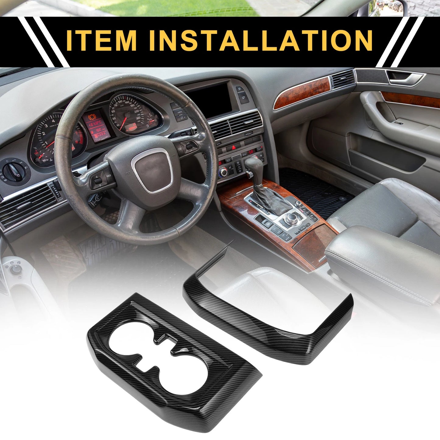 Center Console Rear Cup Holder Trim for Ford F-150 (2021-2024)