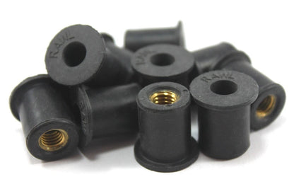 Verkleidung Frontscheibe Gummi Muttern M5 10 x for Ducati 1098 ST4 ST3