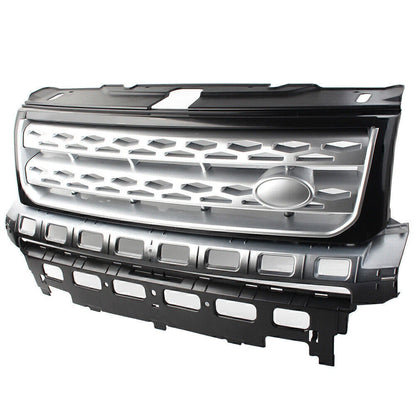 Black & Silver Front Grille Mesh for Land Rover Freelander 2 (2010-2016)