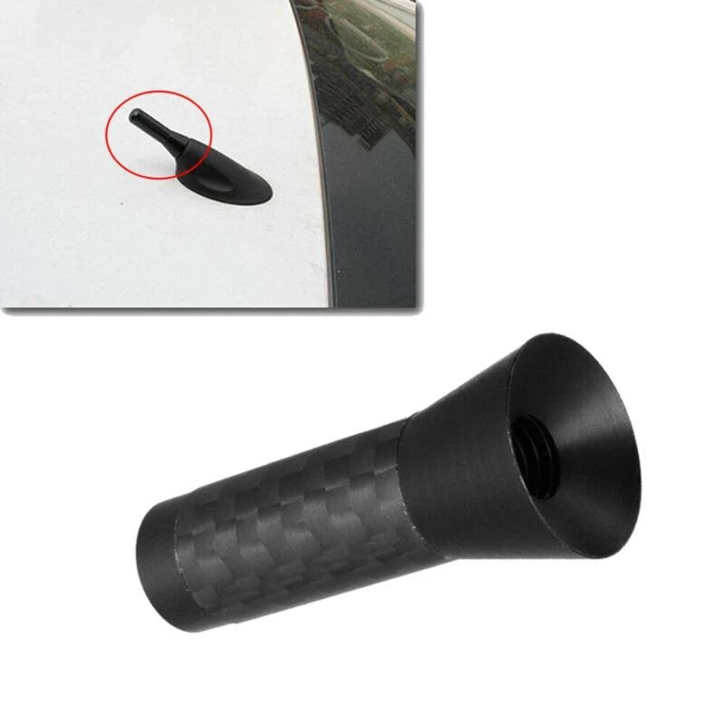 3.5cm Carbon Fiber Short Antenna Kit for Car - Includes Screws (Fits Most Models)