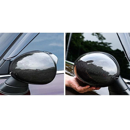 Carbon Fiber Wing Mirror Cover Caps Fit For MINI Cooper F55 F56 F57 2014-2019