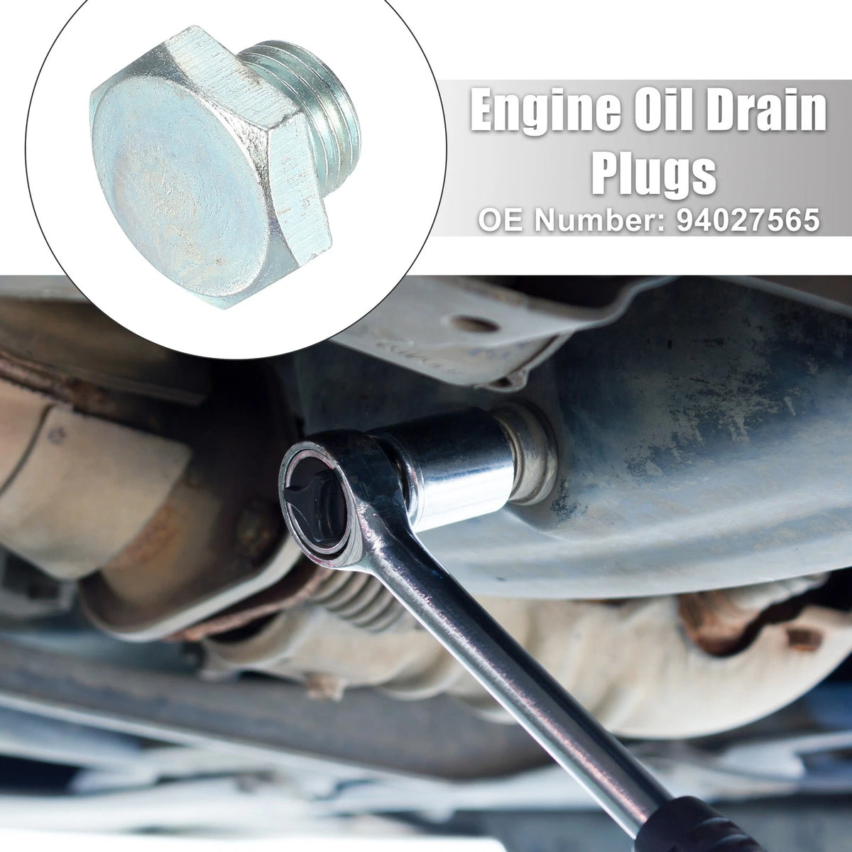 M14x1.5 Car Oil Drain Plug with Washer 4x for Buick Silver Tone