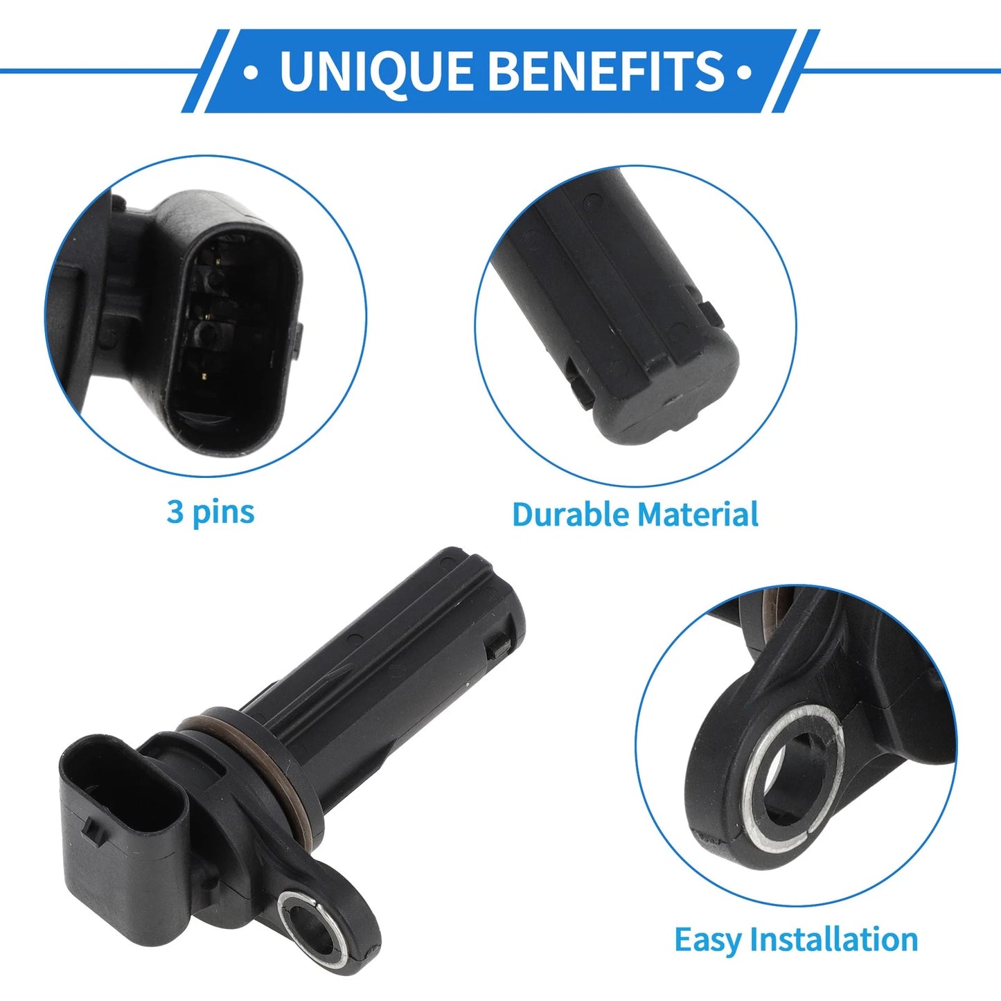Crankshaft Position Sensor for JEEP Compass 2.4 2017-2023 1 x Black