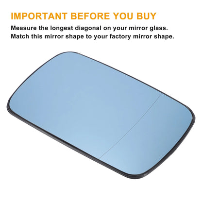 Right Side Blue Heated Mirror Glass for BMW 3 Series E30 E36 (1982-1999)