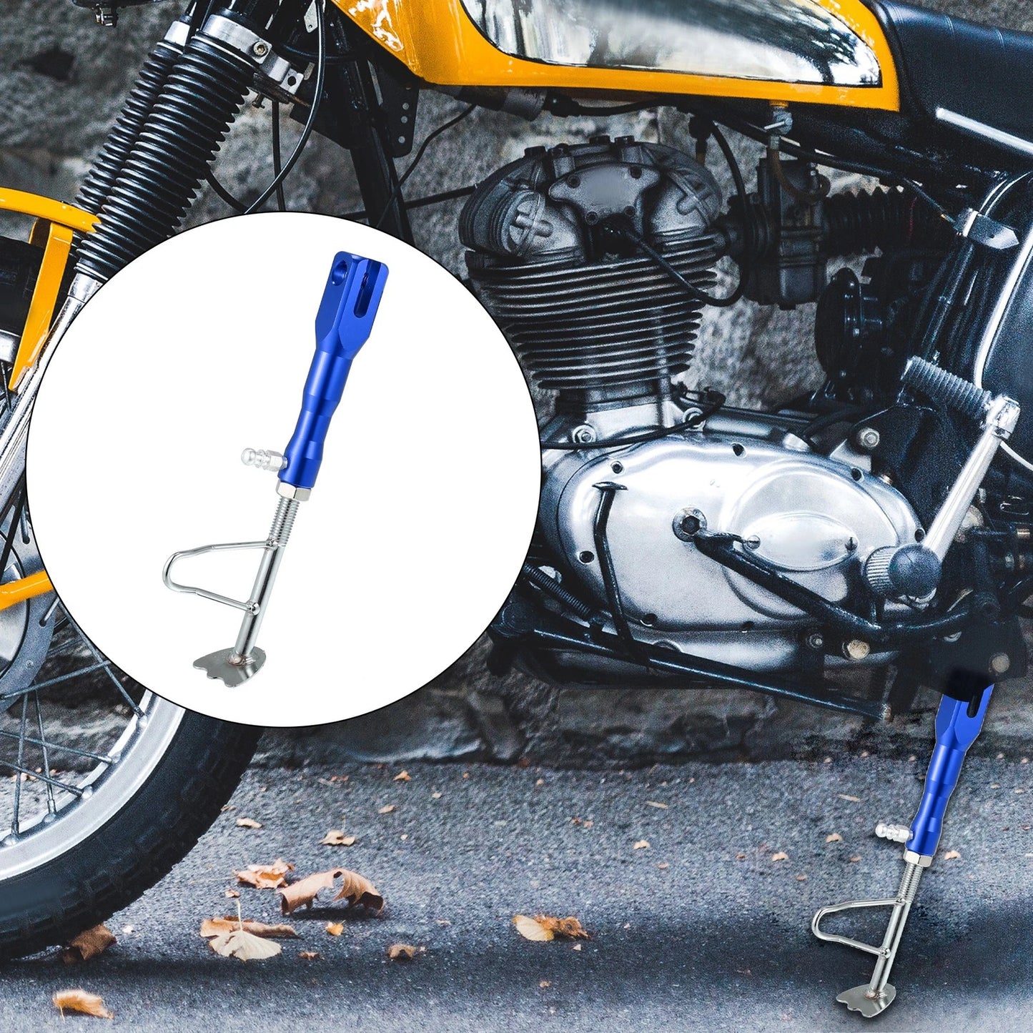 Kickstand Side Support Stand Blue for Motorcycle
