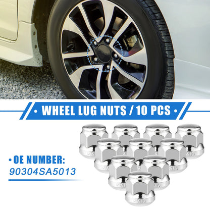 10 x Wheel Lug Nuts M12x1.5 for Honda Accord Civic
