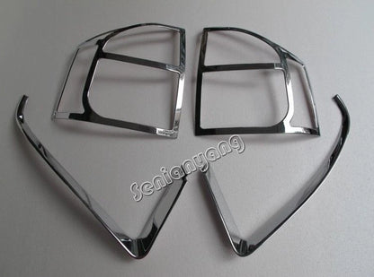 Front & Rear Light Lamp Cover Trim Chrome for JEEP Compass (2011-2016)