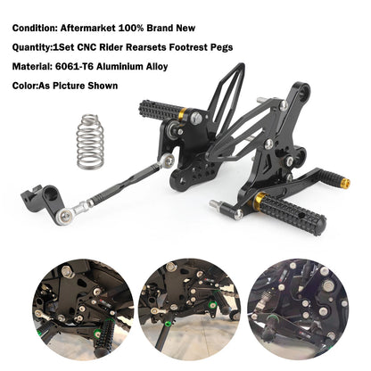 CNC Footrest System Gold for Kawasaki Z400/Ninja 400 (2018-2022)