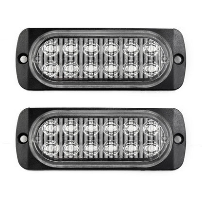 2 x Rear Red Fog 12Led Lamp Lights 12V To 24V for Truck Car/Van/Bus/Cab