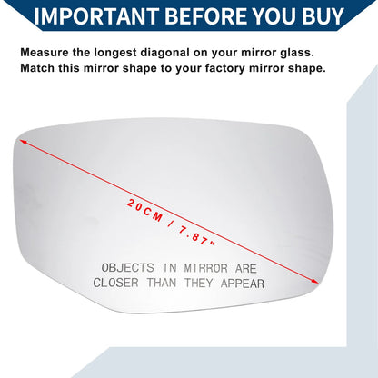 Heated Right Side Mirror Glass for Honda Accord (2013-2017)