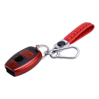 Red TPU Remote Key Fob Cover for Mercedes Benz W204 W246 W221 (2010-2019)