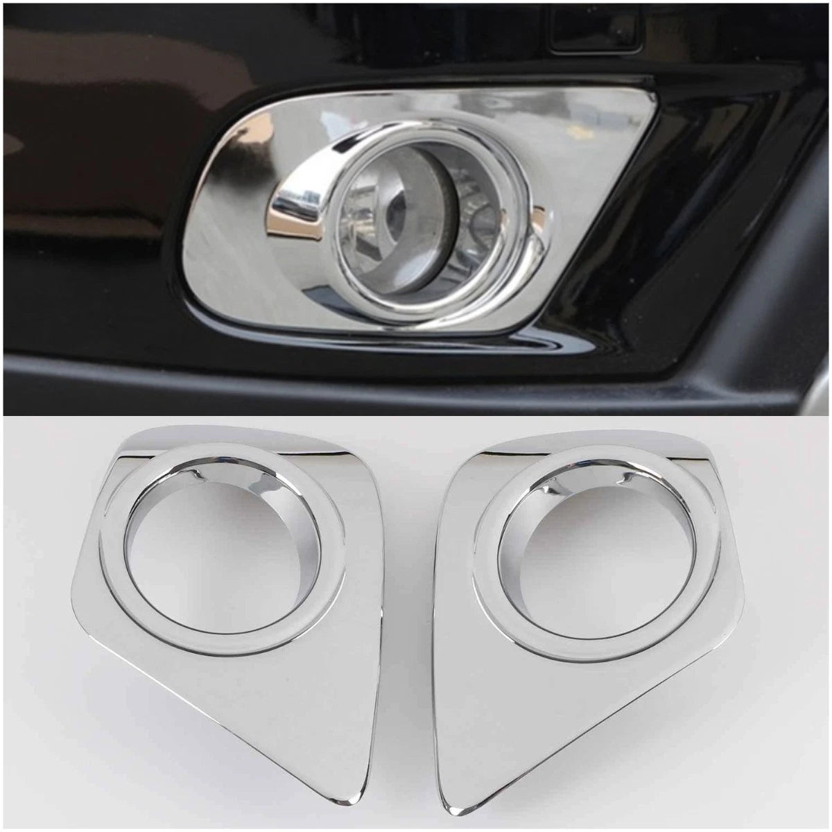 ABS Chrome Front Fog Light Frame Lid Cover Trim for Dodge Journey (2011-2018)