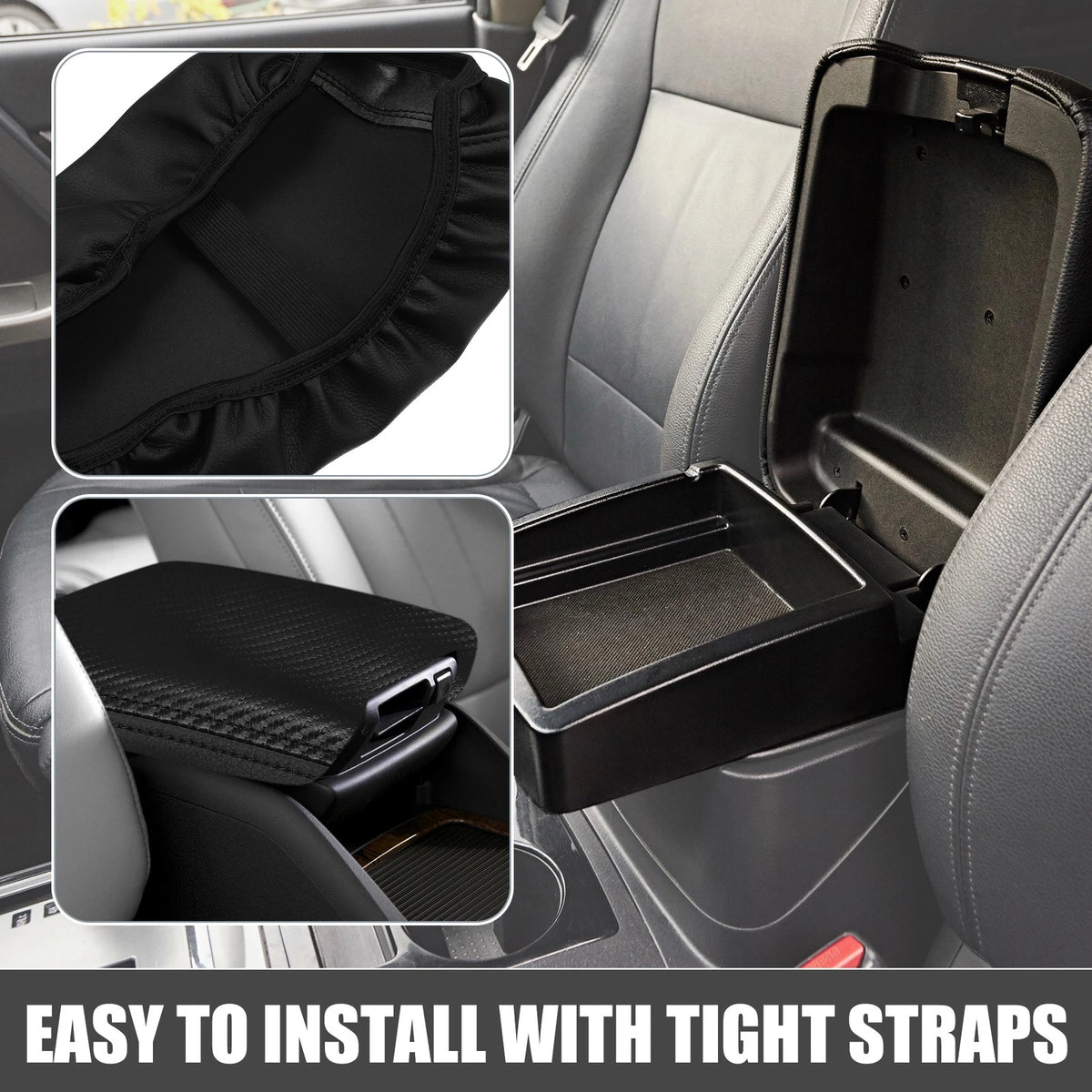 Center Console Pad Armrest Seat Box Cover Black for Hyundai Elantra (2021-2023)
