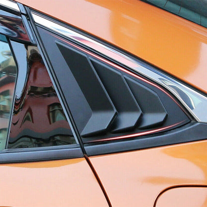 2 x Matte Black Side Vent Window Quarter Louvers for 2018-2021 Honda Accord