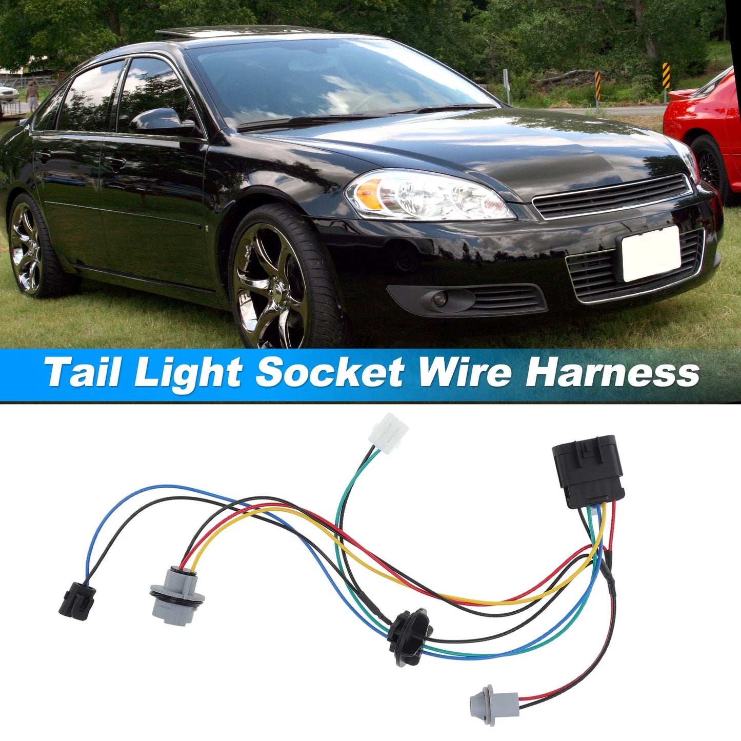 Head Light Bulb Socket Wiring Harness for Chevrolet Impala Monte Carlo
