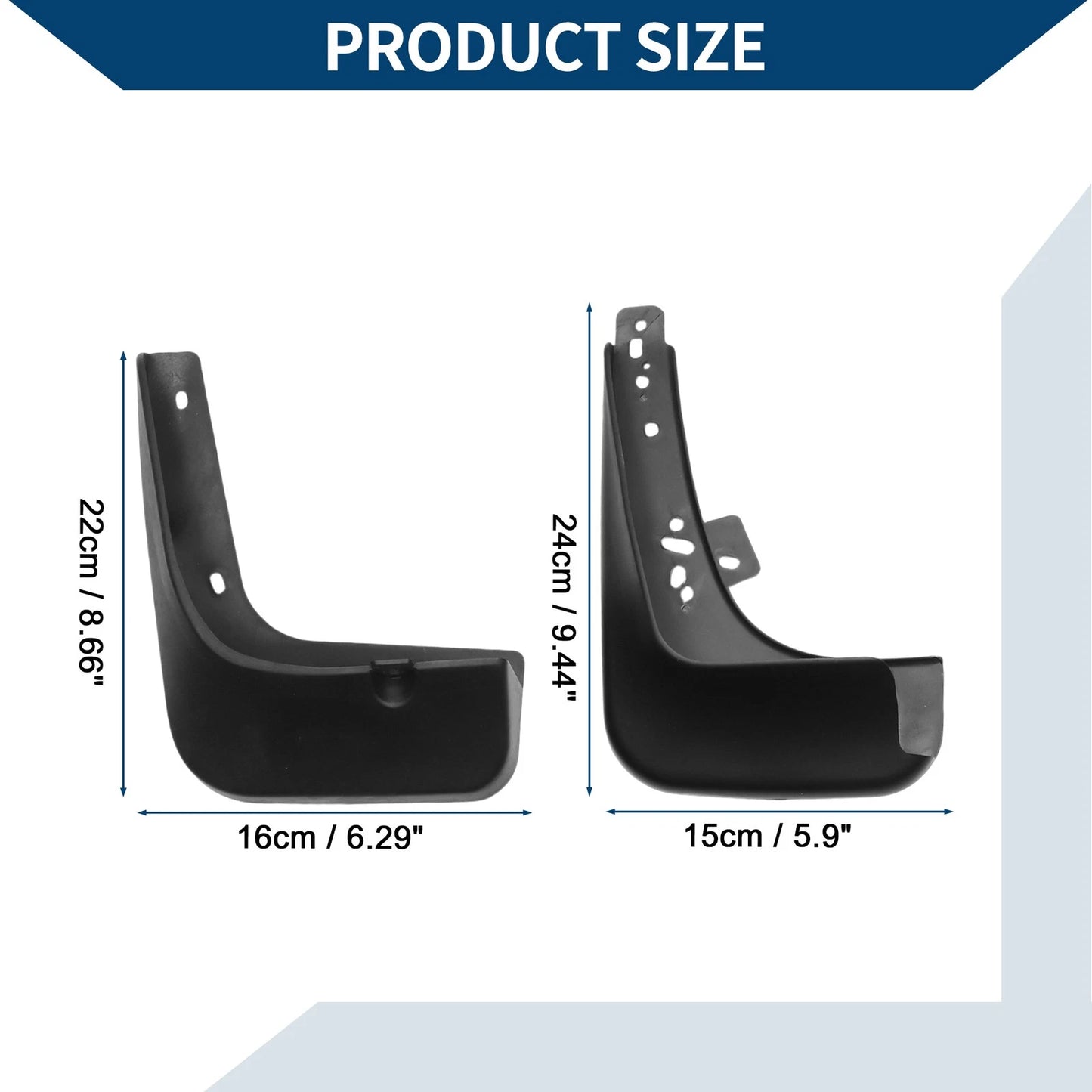 Mud Flaps Splash Guards 1 Set for Kia K3S Hatchback (2015-2017)