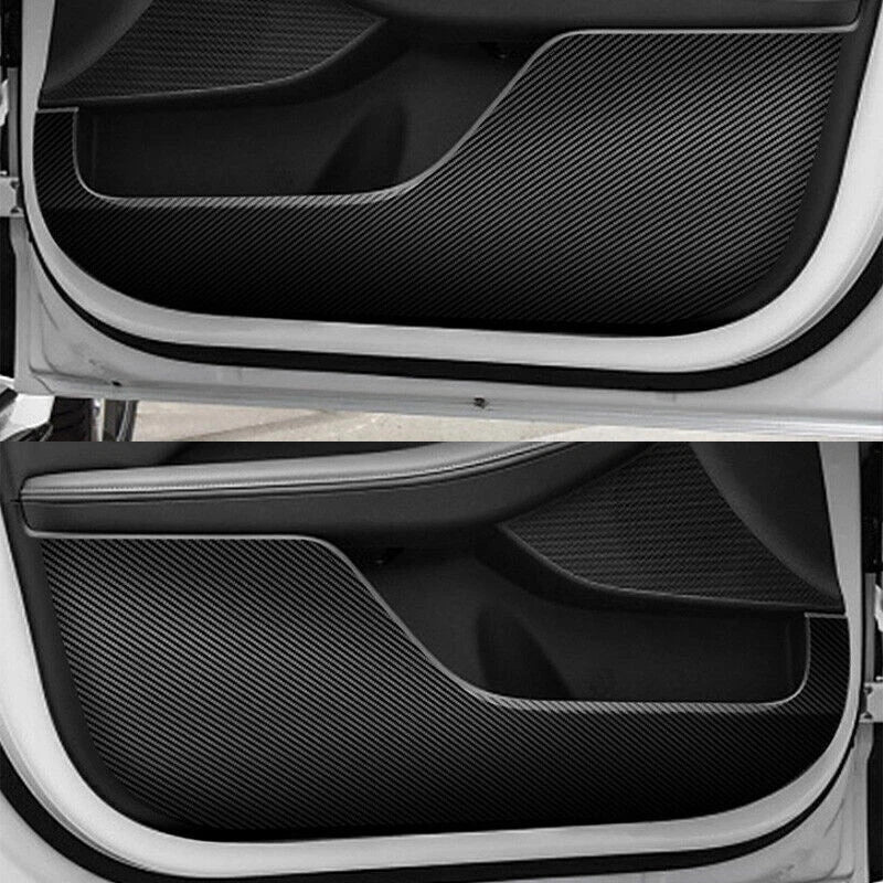 Carbon Fiber Door Anti-Kick Guard Pad Trim for Hyundai Sonata (2020–2023)