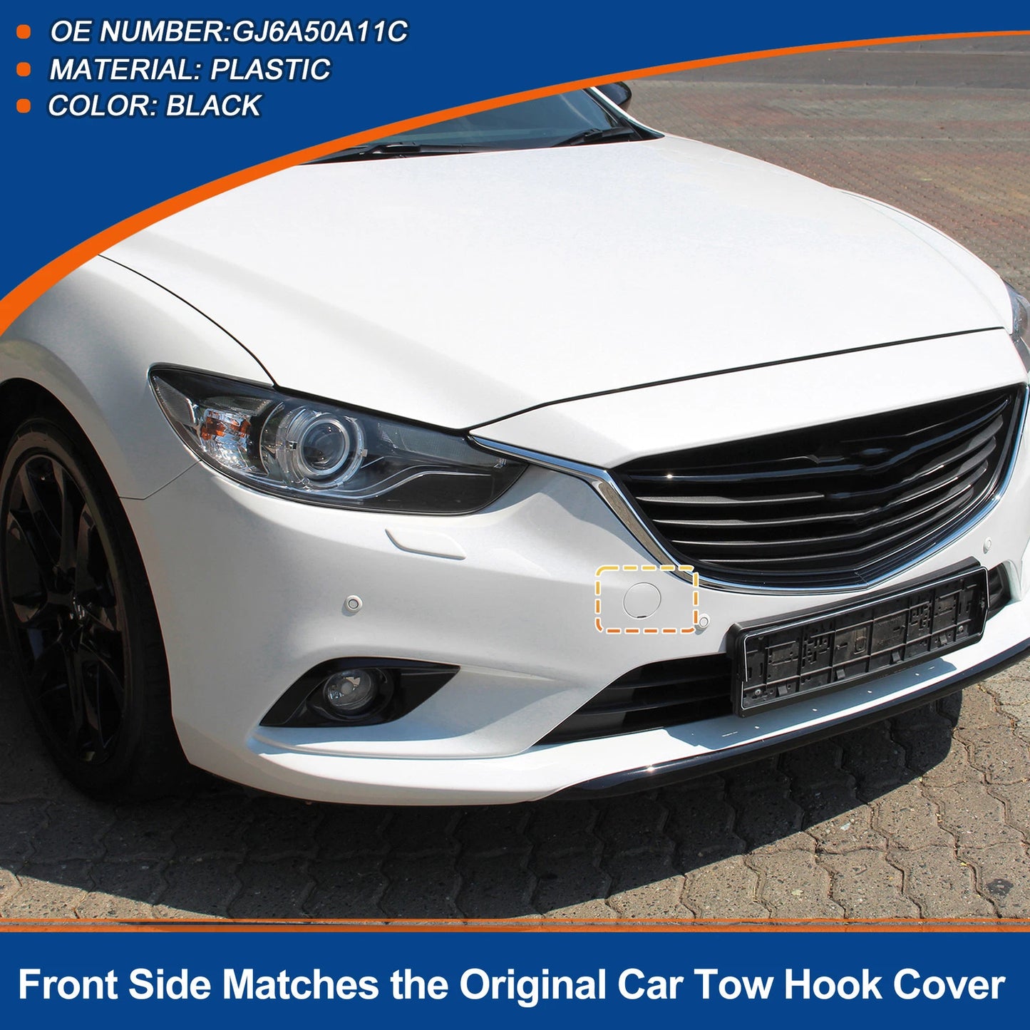 Front Left Tow Hook Cover for Mazda 6 (2003-2005)