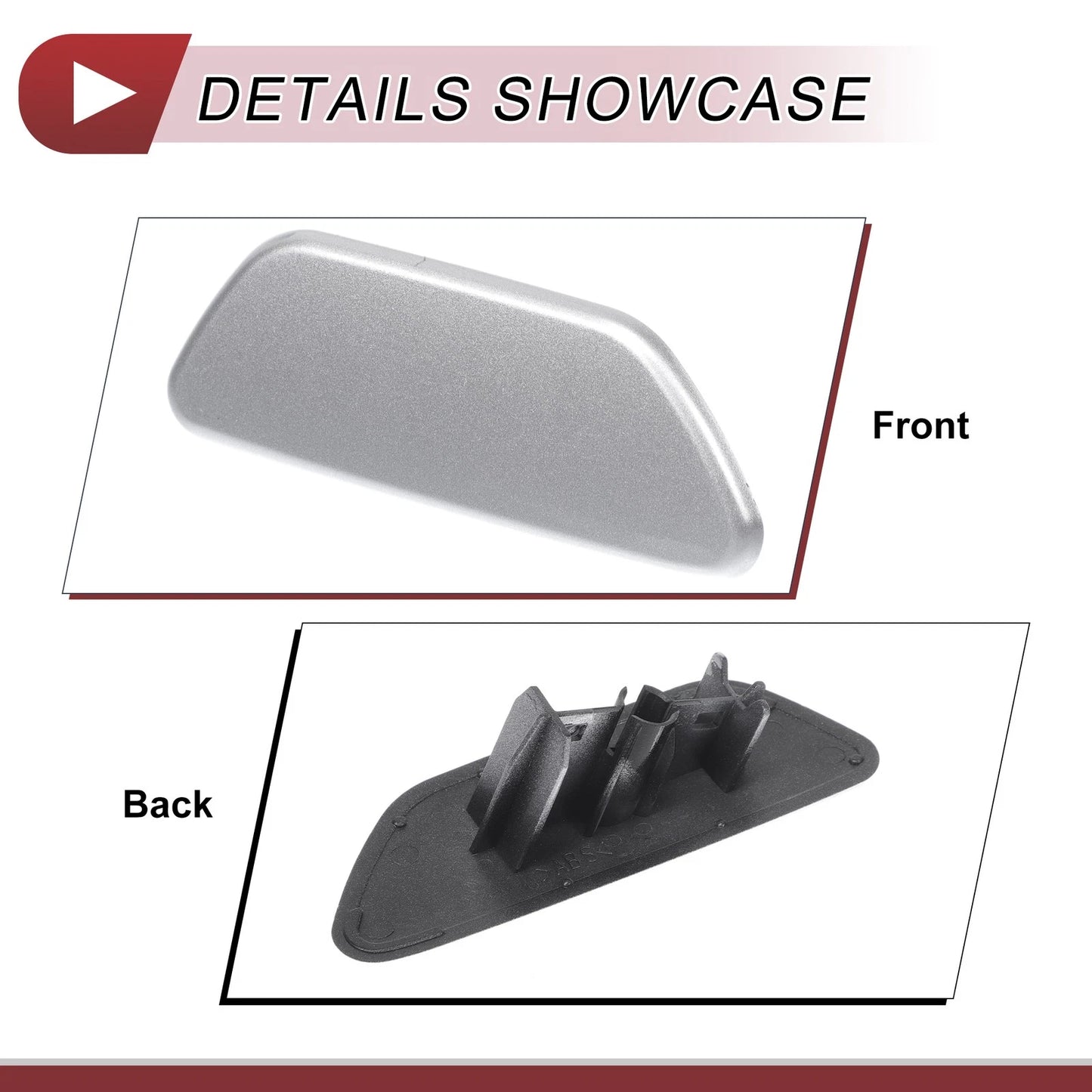 Front Right Washer Nozzle Cover for Subaru Forester (2013-2015) Silver