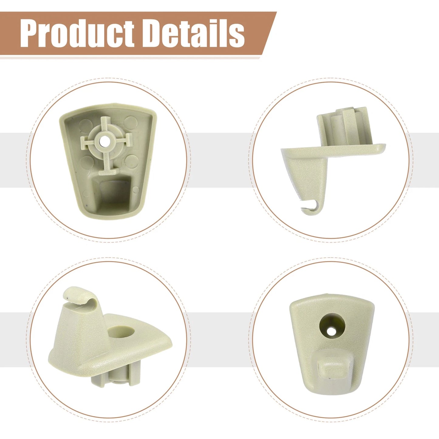 Beige Sun Visor Clip Retainer for Chrysler 300