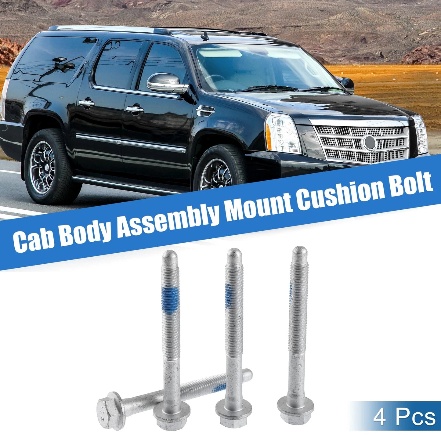 4x Cab Body Assembly Mount Cushion Bolt for Cadillac