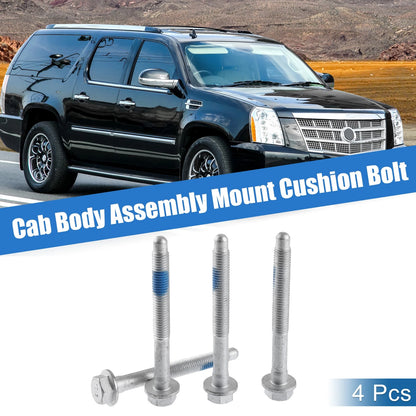 4x Cab Body Assembly Mount Cushion Bolt for Cadillac
