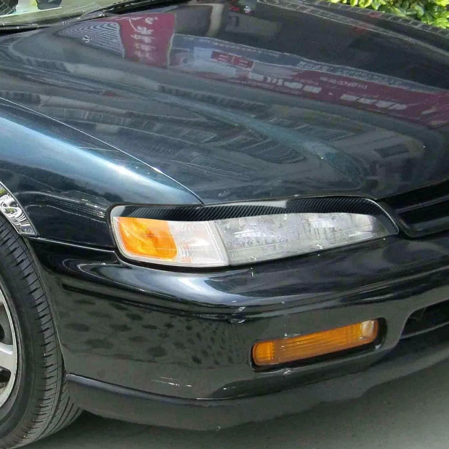 Headlight Eyelid Trim for Honda Accord (1994-1997) Carbon Fiber