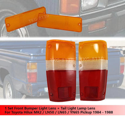 Bumper Light Lens & Tail Light Lens for Toyota Hilux MK2 LN50 LN65 (1983-1997)