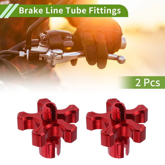 2 x M8 Aluminum Cable Adjuster Screw Red for Motorcycle