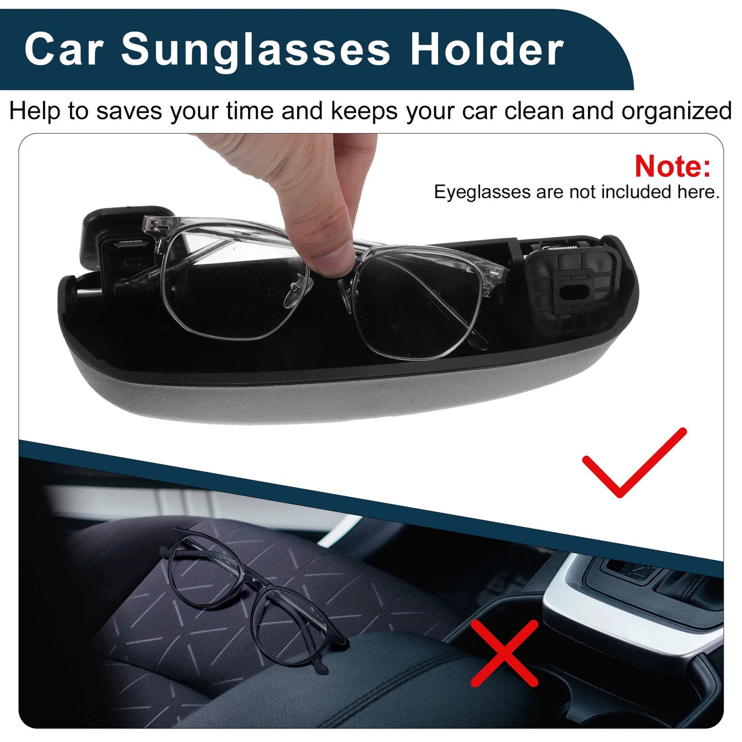 Sunglasses Case for Ford Everest (2015-2021) Eyeglasses Holder Black
