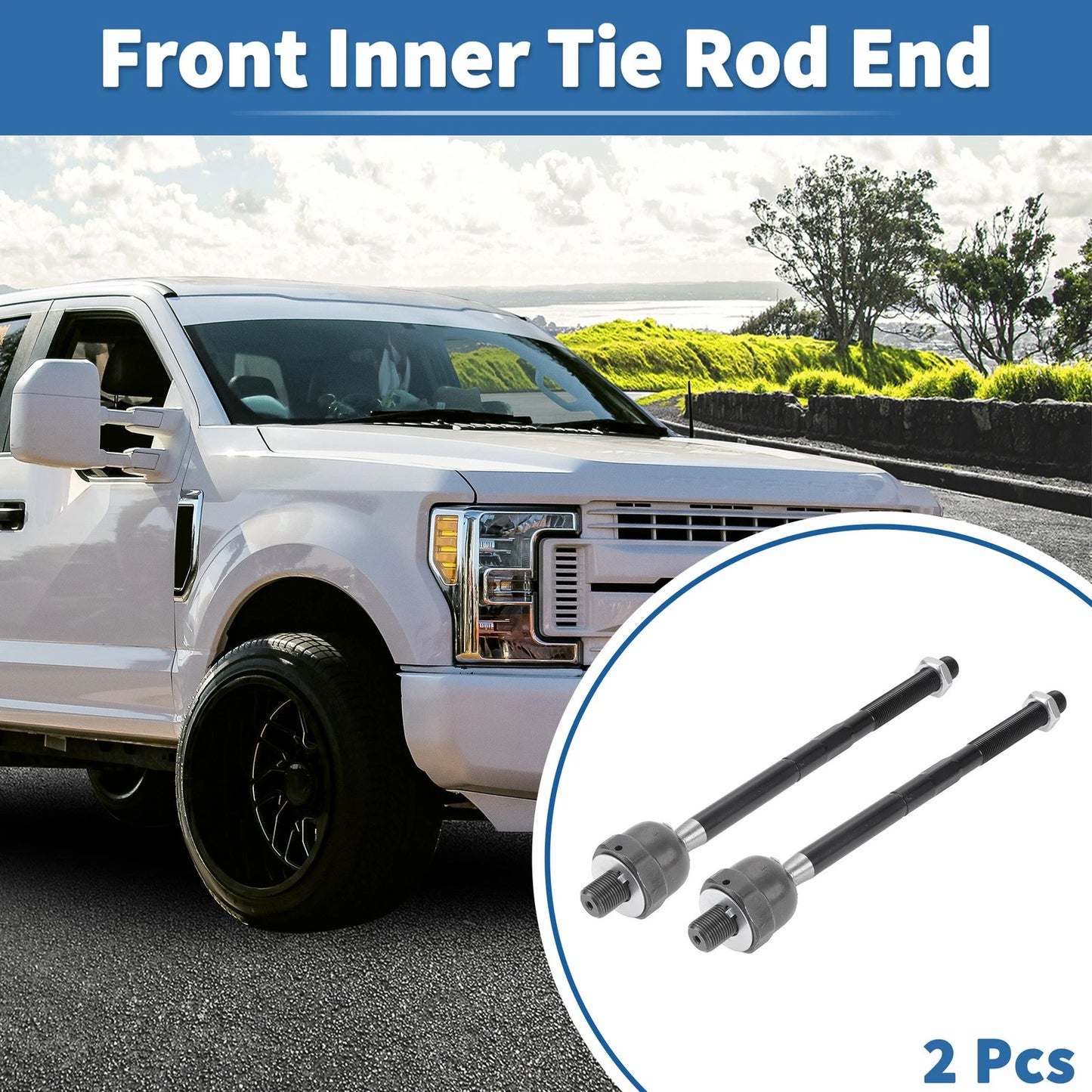 2 x Front Inner Tie Rod End Links for Ford Mustang (2015-2020)