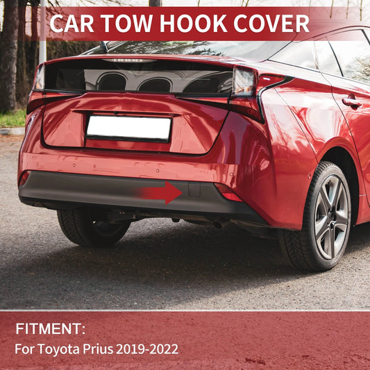 Rear Tow Hook Cover for Toyota Prius (2021-2022) Black 1 x Cap