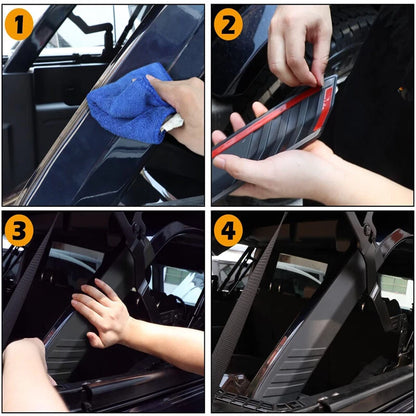 Black Pillar Roll Bar Cover Protector for Bronco 4-Door Accessories (2021-2022)