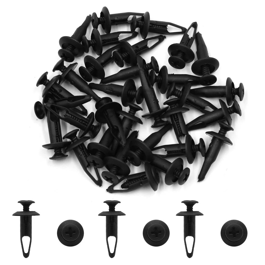 30 Pcs Push Type Clips Rivets for Toyota Car Trim Panel 6mm Hole