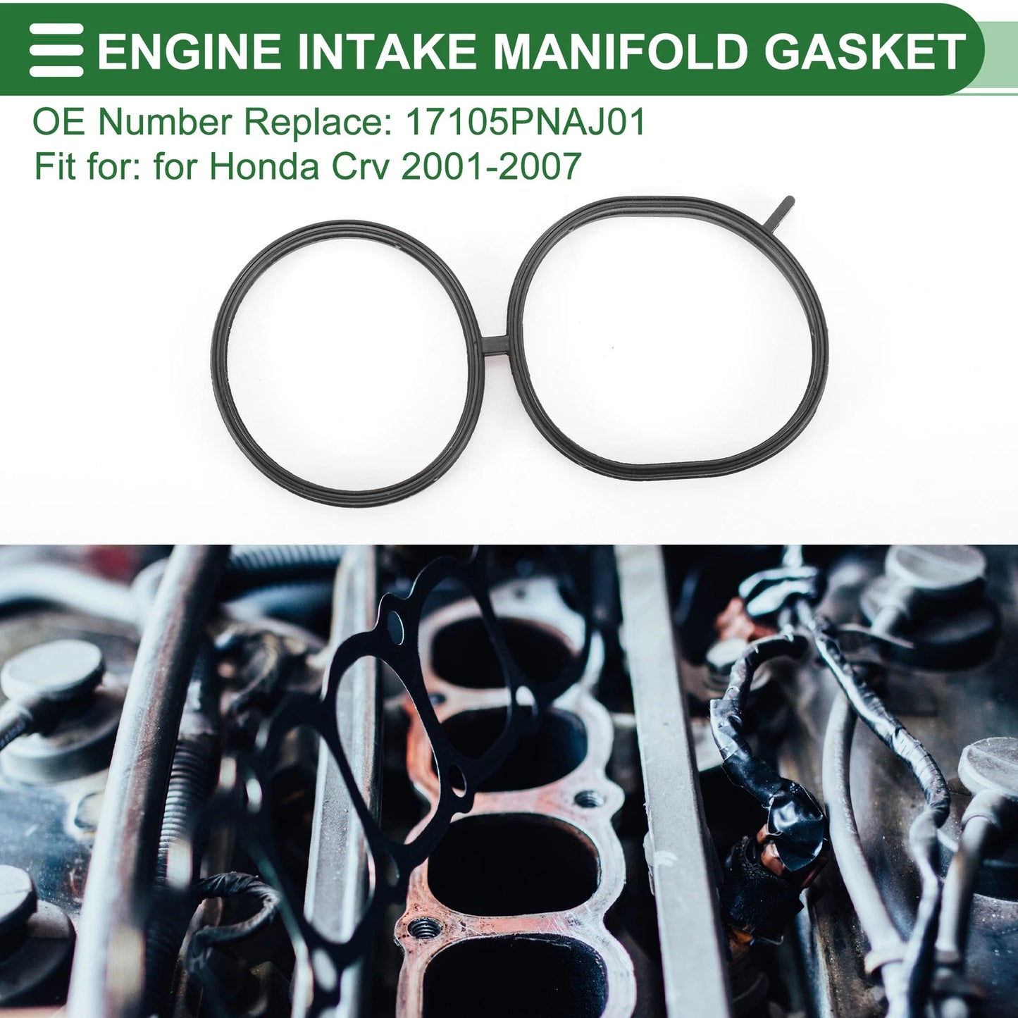 Intake Manifold Gasket for Honda CR-V 2001-2007 (2 x Gaskets)