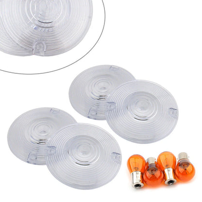 Clear Lens Covers for Harley Davidson Glide Front Rear Turn Signal Lights