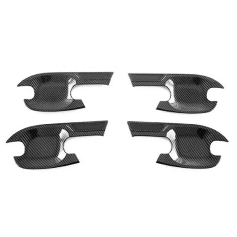 4 x Carbon Fiber Style Door Handle Bowl Covers for Isuzu D-Max (2012-2023)