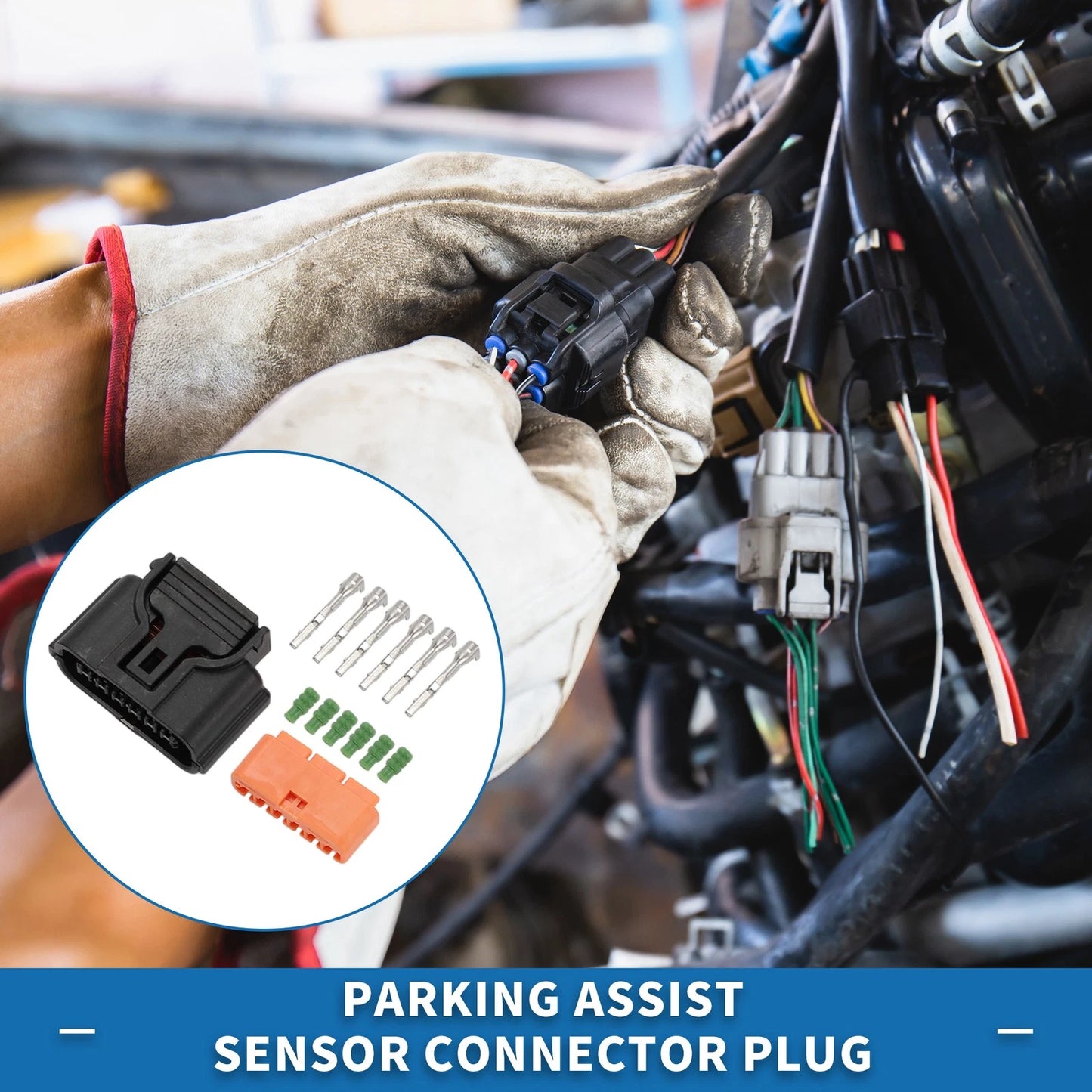 6 Pin Parking Assist Sensor Connector Plug for Renault