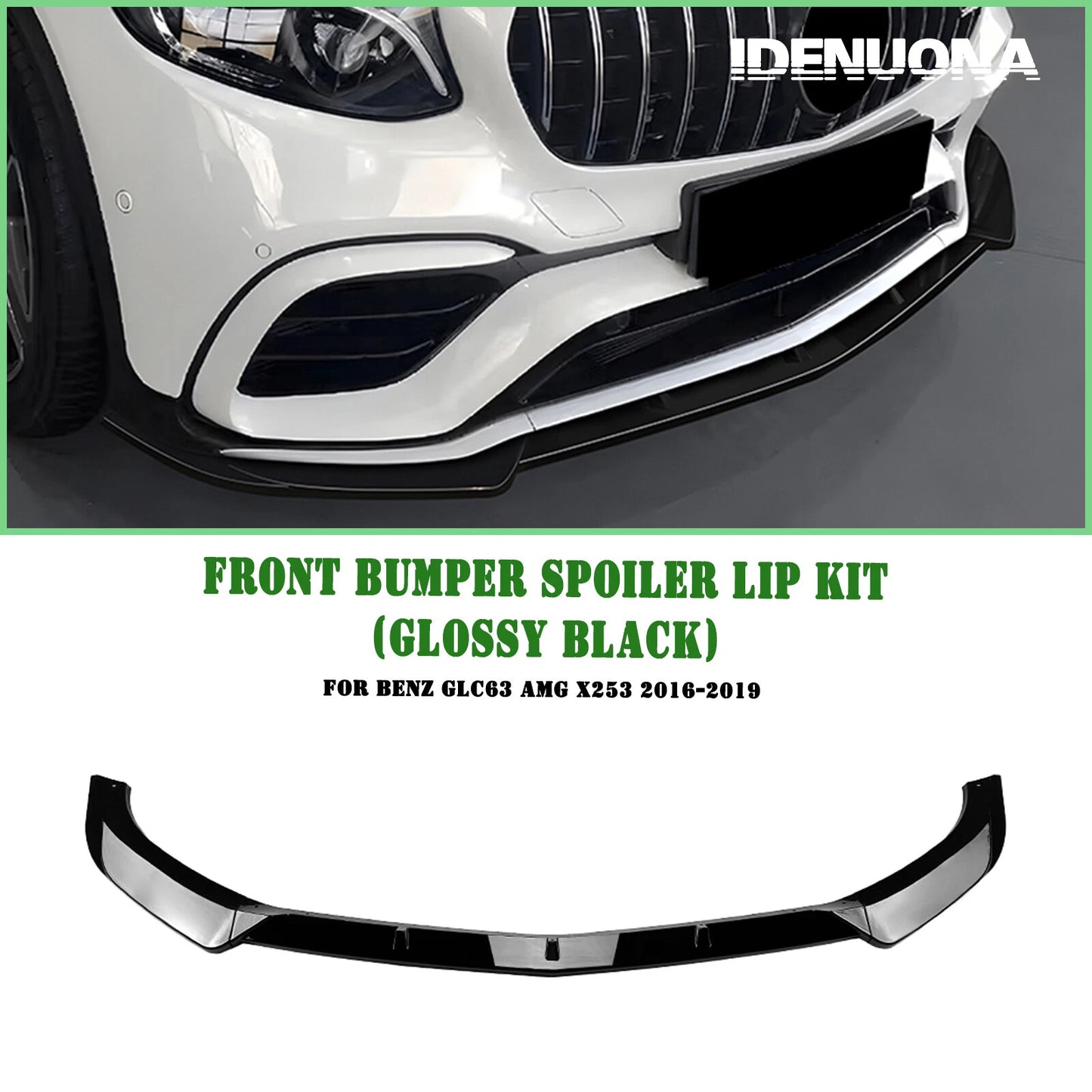 Front Bumper Lower Spoiler Lip for Benz GLC63 AMG X253 (2016-2019)