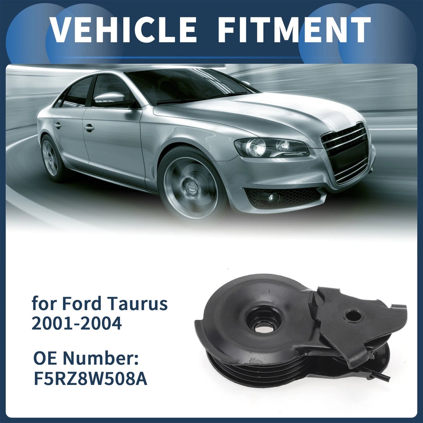 Belt Tensioner for Ford Contour 2.5L V6 Gas (1995-2000) - Durable Metal 1 Pc
