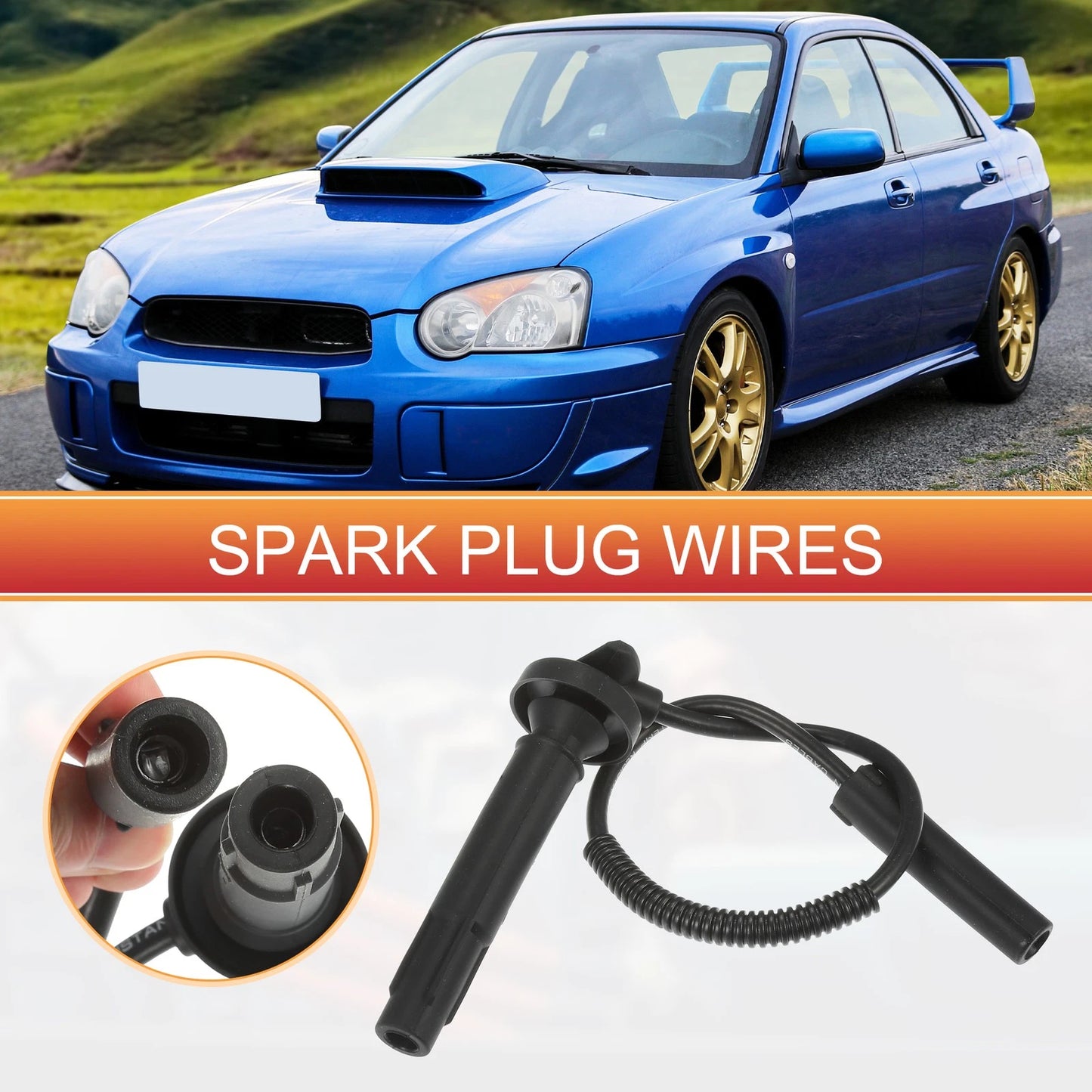 4 Pcs Spark Plug Wire Ignition Coil Cable for Subaru Baja, Forester (2003-2008)