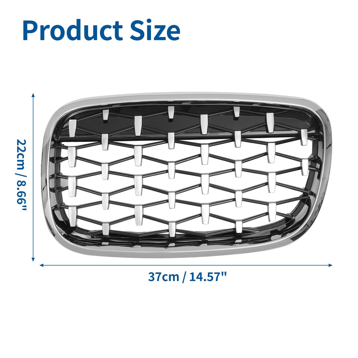 Front Hood Bumper Grille for BMW X5 X6 (2007-2013) - 1 Pair