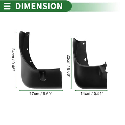 Mud Flaps Splash Guards 1 Set for Nissan Tiida (2016-2021)